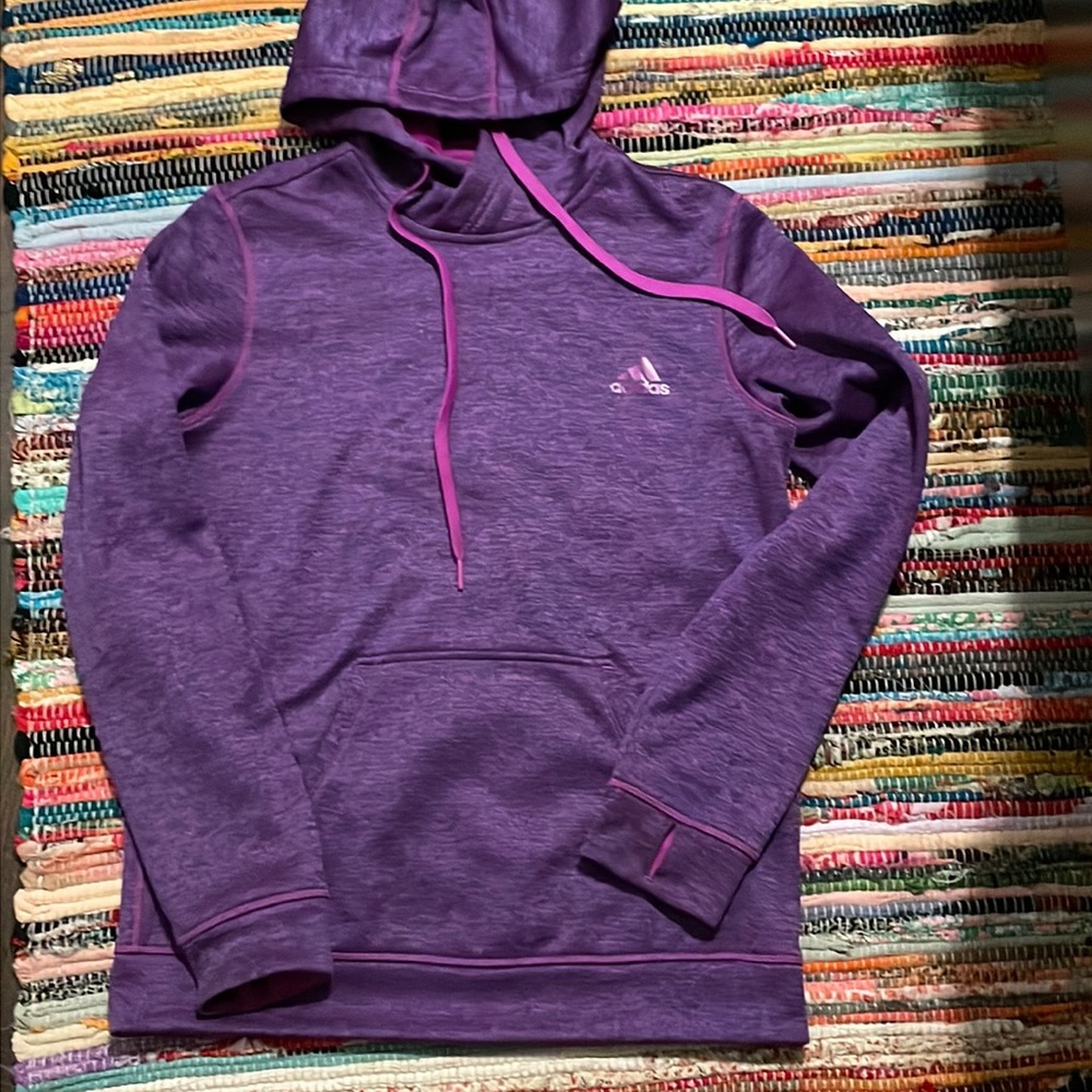 Womens Adidas Climawarm Purple Hoodie